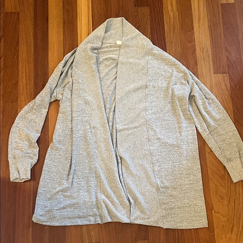 GAP Light Gray Women's Long Cardigan Sweater
